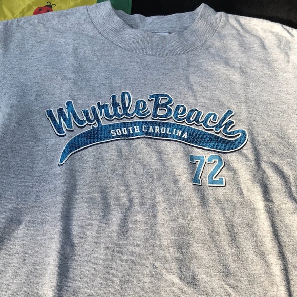 Myrtle Beach South Carolina Short Sleeves Gray Tee Delta Pro Weight Boys S 6/8 - Picture 6 of 10